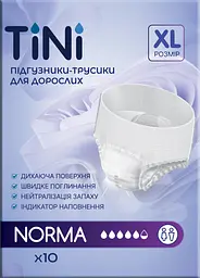 Підгузники-трусики для дорослих TINI Norma розмір XL 10 шт. - мініатюра 3