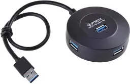 Хаб USB Maiwo KH304-A, чорний, USB 3.0 - 4xUSB 3.0, кабель 30 см