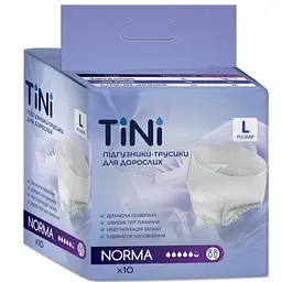 Підгузники-трусики для дорослих TINI Norma розмір L 10 шт.