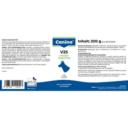 Вітаміни Canina V25 Vitamintabletten для собак, полівітамінний комплекс, 200 г (60 табл) - мініатюра 6