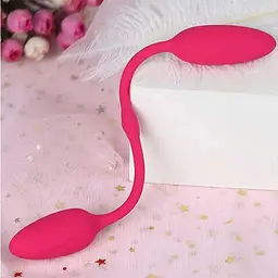 Вібратор подвійний гнучкий Pretty Love Double Egg анально-вагінальний 10 режимів USB Рожевий - мініатюра 7
