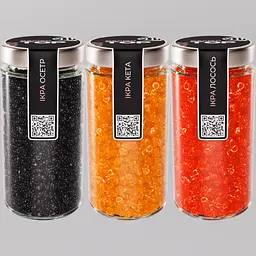 Ікра "Кета+Лосось+Осетр" CapsFood імітована в Банці 500+500+500 г