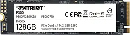 Накопичувач SSD Patriot P300 M.2 2280 NVMe PCIe 3.0 x4 3D TLC 128GB (P300P128GM28) - мініатюра 1