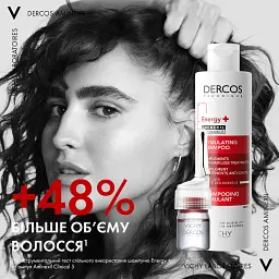 Тонізуючий шампунь Vichy Dercos Energy+ для боротьби з випадінням волосся 400 мл - мініатюра 5