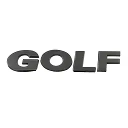 Емблема напис GOLF Гольф для Volkswagen Чорний 121x26 мм на скотчі (Завод) - мініатюра 2