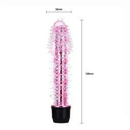 Вібратор гелевий з шипами 16.8 см Фіолетовий - мініатюра 8
