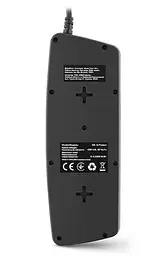 Мережевий фільтр Real-EL RS-10 Protect 10 розеток 1.8 м Black, 10А, до 2.3 кВт, виключатель, заземление (EL122300038) - мініатюра 7
