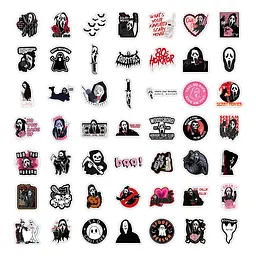 Стікерпак Набір наклейок GeekLand хорор фільми Крик horror movies Scream 50 штук - мініатюра 2