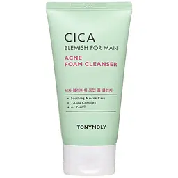 Пінка для вмивання Tony Moly Derma Lab Cica Blemish For Man Acne Foam Cleanser, 120 г - мініатюра 2
