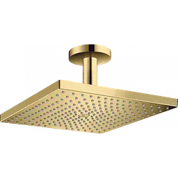 Верхній душ Hansgrohe Raindance Select E 300 1jet Air з тримачем до стелі Polished Gold Optic 26250990, Золотий
