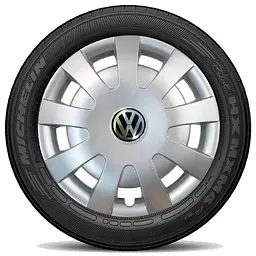 Ковпак колеса з емблемою Volkswagen SKS405 R16 сірий з логотипом на вибір 4 шт