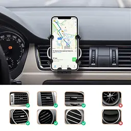 Автомобільне кріплення для смартфона 4.7-7.2" (На решітку+гачок) LP228 Ugreen Чорне - мініатюра 5