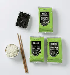 Чіпси з морських водоростей Nicos Seaweed Snack Wasabi 4г - мініатюра 4
