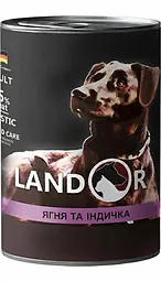 Повноцінний вологий корм Landor Adult All Breed Lamb&Turkey для собак усіх порід Ягня з індичкою 400 г