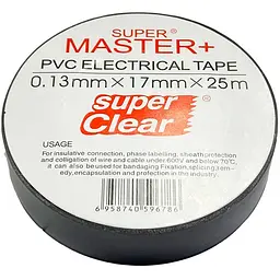 Стрічка електроізоляційна ALAN Master 17 x 0.15мм x 25м чорна