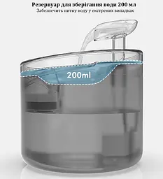 Фонтан для кота NPET WF100 1,6 л з фільтром, Чорний - мініатюра 3