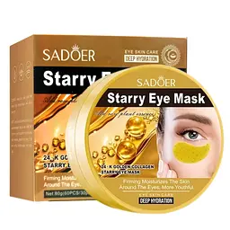 Патчі під очі зволожувальні Sadoer 24К Golden Collagen Starry Sky, 60 шт.