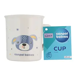 Набір дитячого посуду Canpol babies CUTE ANIMALS кружка пластикова, блакитна (4/413_blu2) - мініатюра 3