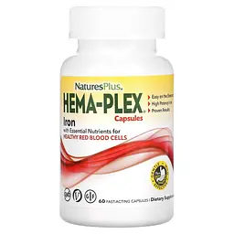 Залізо з Комплексом Поживних Речовин Hema-Plex - 60 швидкодіючих капсул