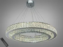 Люстра підвісна LED Diasha 575/800+620HR хром 152 Вт пульт