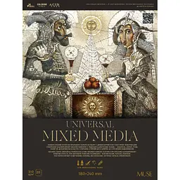 Блок Muse MixTechnique на склейці 18x24 см 20 аркушів в асортименті (PB-GB-020-087)