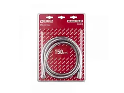Шланг для душу KOER 150см нержавіюча сталь хром KB-0802-150-01,обплет.нерж. (Колір хром)