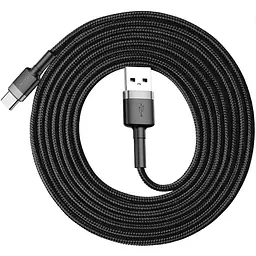 Кабель Baseus Cafule Cable USB to Type-C 2A 2m CATKLF-CG1 Black-Grey - мініатюра 2