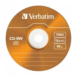 Диск CD Verbatim CD-RW 700Mb 12X SlimBox 5шт Color (43167) - мініатюра 4