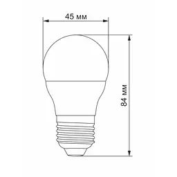 Лампочка Videx LED G45e 7W E27 3000K 220V (VL-G45e-07273) - мініатюра 3