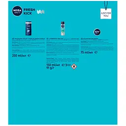 Набір чоловічий Nivea Men Fresh Kick 2024: Гель для душа 250 мл + Антиперспірант 150 мл + Крем для обличчя 75 мл - мініатюра 8