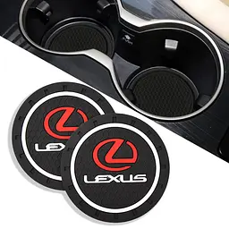 Антискользящий коврик В Подстаканник Lexus ⌀7 см 2 шт