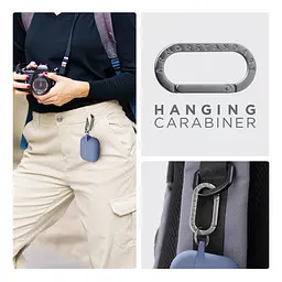 Силіконовий чохол для навушників Apple AirPods Pro, Hang Case, фіолетовий, ультратонкий захисний кейс товщиною 2 мм, захист від подряпин, пилу та ударів, компактний, з карабіном для кріплення, ArmorStandart (ARM56062) - мініатюра 6