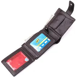 Практичний портмоне з люксової зернистої шкіри флотар GRANDE PELLE 12х9х3 см acs0029595 - мініатюра 7