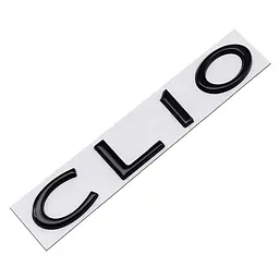 Емблема напис CLIO для Renault чорна 149x25 мм метал (на скотчі) OEM 908893003R