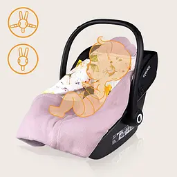 Ковдра для люльки Lionelo Travel Swaddle Blanket pink flower (LO-TRAVEL SWADDLE BLANKET PINK FLOWER) - мініатюра 4