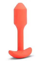 Анальна пробка B-Vibe Vibrating Snug Plug 1, 10 см (помаранчевий) - мініатюра 4
