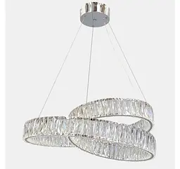 Підвісна кришталева LED-люстра Artlight 555-600CH з переплетеними кільцями, хром, 113 Вт, від 13-20 м² - мініатюра 2
