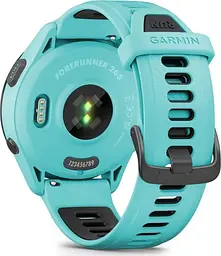 Смарт-годинник Garmin Forerunner 265 Black Bezel with Aqua Case and Aqua/Black Silicone Band (010-02810-12)