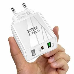 Зарядний пристрій XON PowerCharge 65W (PD33) USB Type-C (PCWA065033A1С1W 6044) Білий - мініатюра 3