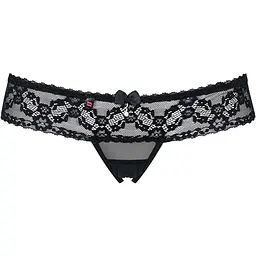 Мереживні танги з доступом Obsessive 837-THC-1 S/M, чорні