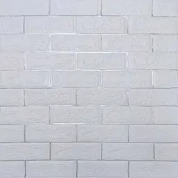 Самоклеюча декоративна 3D панель 3D Loft під білу матову цеглу зі сріблом 700x770x5 мм
