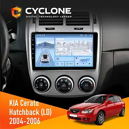 Штатна магнітола KIA Cerato 2004-2006 Cyclone C9-012 4x64, DSP, 4G Cyclone (НФ-00008092)