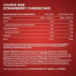 Протеїновий батончик IronMaxx Cookie Bar Полуничний чизкейк 45 г - мініатюра 3