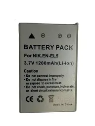 Акумулятор для фотоапарата Nikon EN-EL5 Coolpix 3700 3.7V 1200mAh Li-ion - мініатюра 2