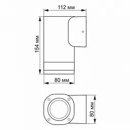 LED Світильник архітектурний AR071G IP54 VIDEX GU10 - мініатюра 3