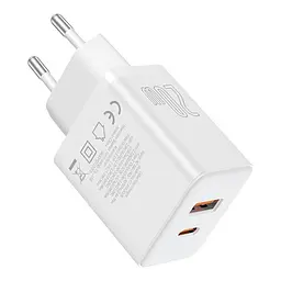 Адаптер мережевий Baseus Cube Fast Charger |1USB/1Type-C, 20W/3A, PD/QC| - мініатюра 2