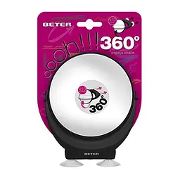 Дзеркало підвісне Beter Macro Mirror Oooh 360 двостороннє 10 см чорне - мініатюра 2