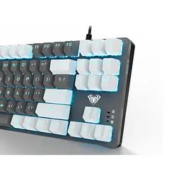 Клавіатура Aula F3287 Keycap KRGD Blue USB UA White/Grey (6948391240688) - мініатюра 3