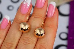 Сережки Xuping Jewelry кульки 10 мм 1.9 см золотисті - мініатюра 3