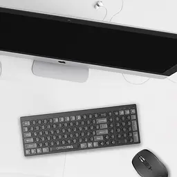 Клавіатура OfficePro SK985B Wireless/Bluetooth Black (SK985B) - мініатюра 6